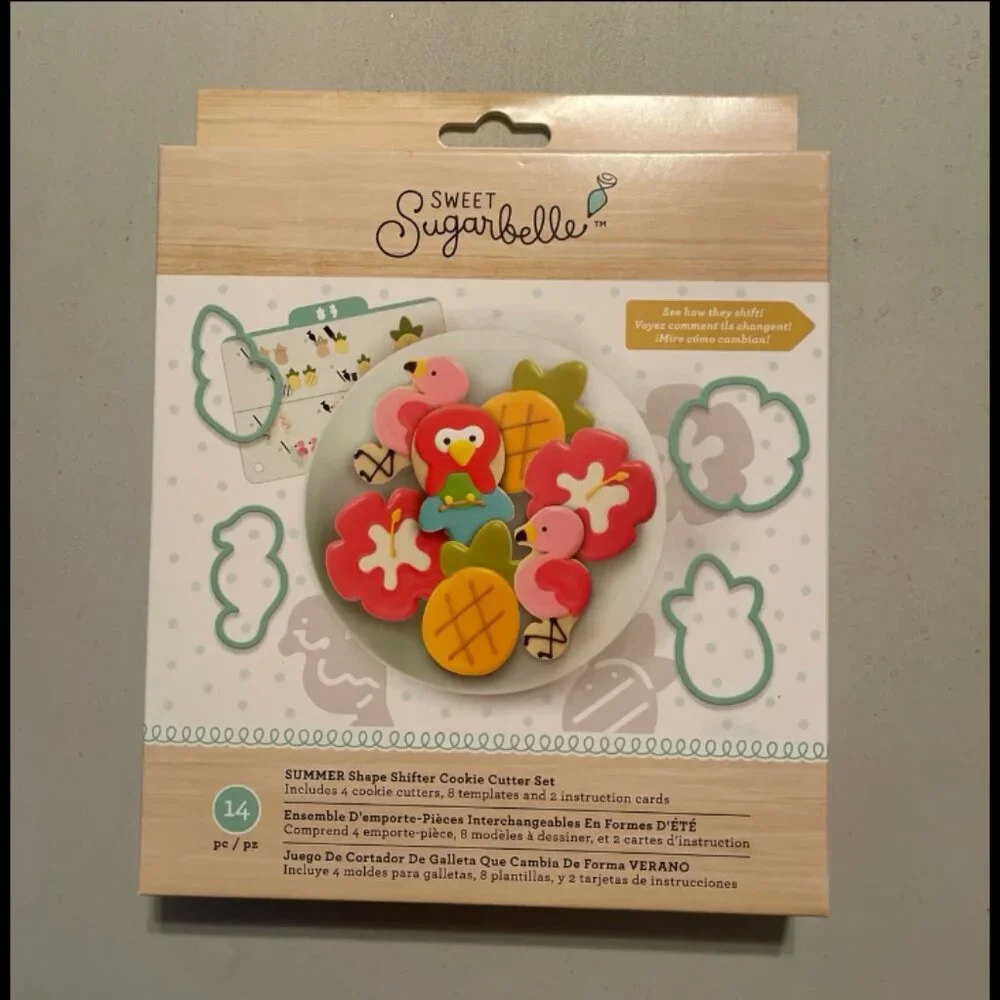 American Crafts AMC Sugarbelle Summer Cookie Cutter Shifter Set 14pc New
